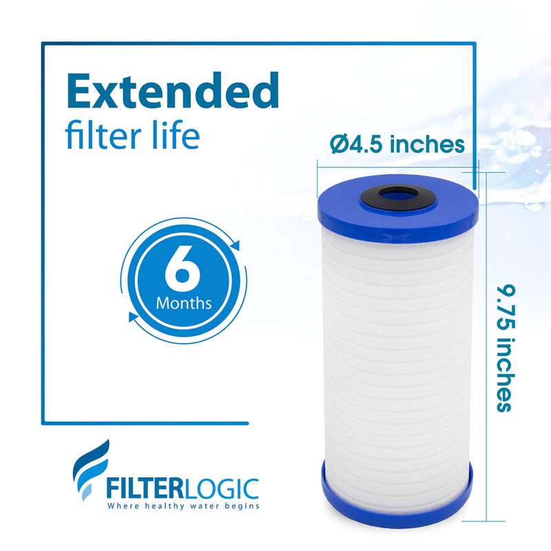 Filterlogic AP810 Whole House Water Filter, Replacement for 3MÂ® Aqua-Pure AP810, AP801, AP811, WhirlpoolÂ® WHKF-GD25BB, WHKF-DWHBB, 5 Micron, 10" x 4.5", Well & Tap Water Filter, Pack of 3 - Image 4